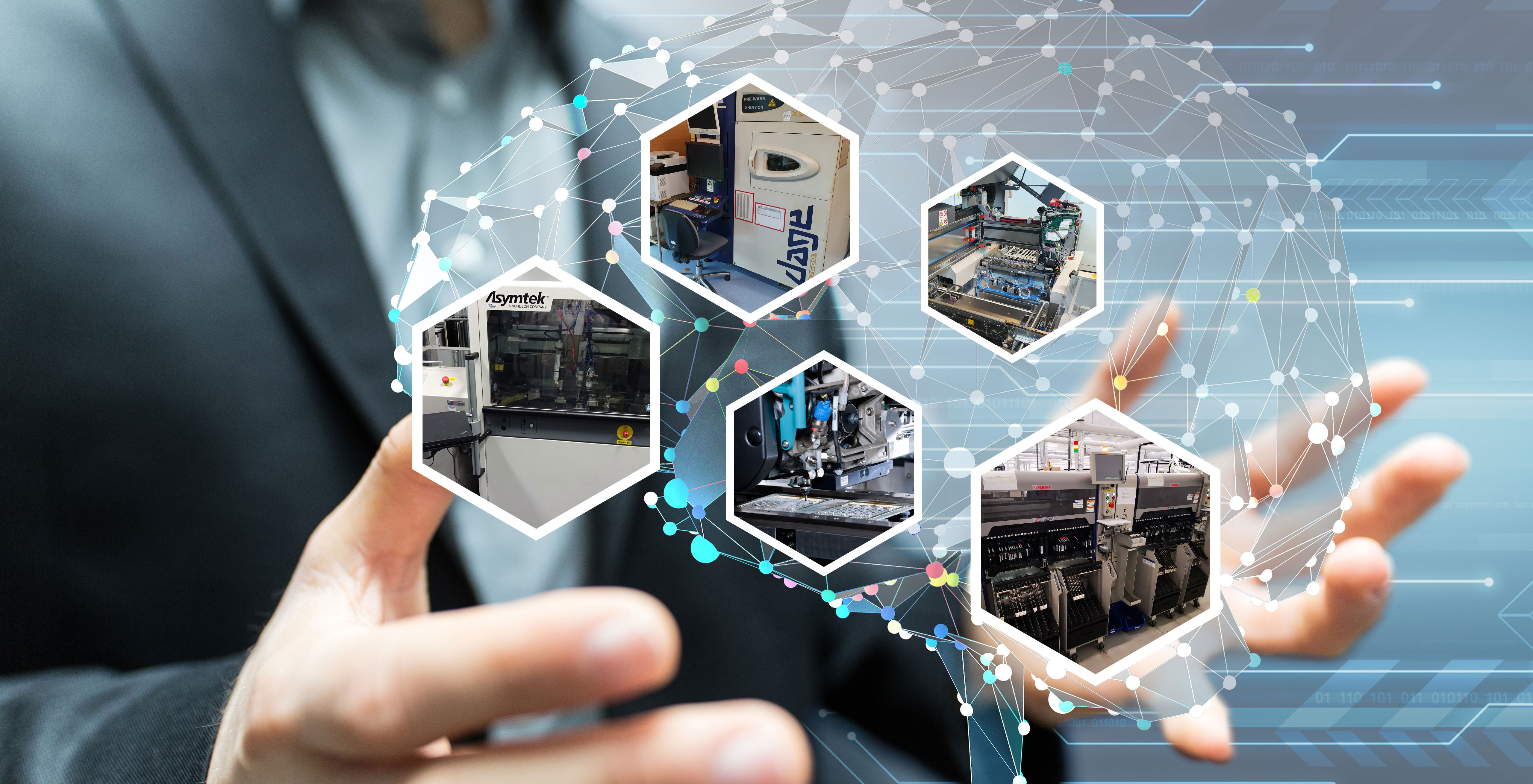 Különböző gyártási lépések az elektronikai gyártás során